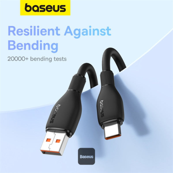 Baseus Pudding Series Fast Charging Cable USB-A to Type-C 100W 6A 1.2M White / BLACK