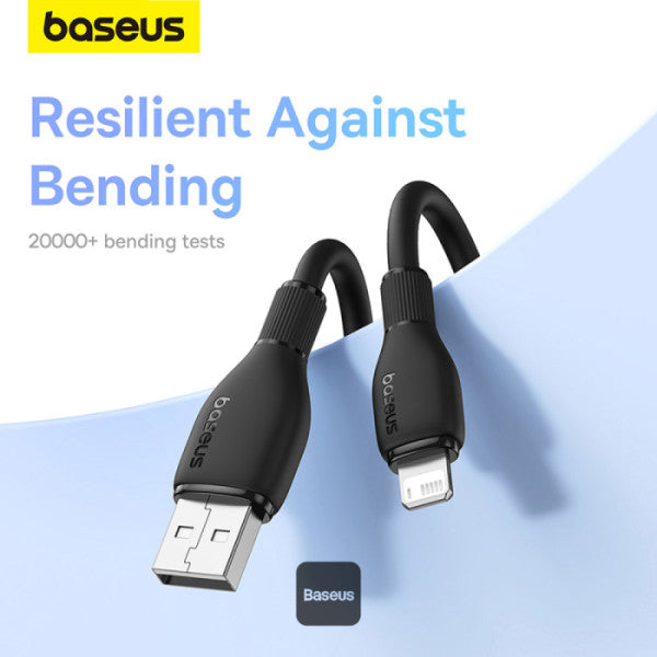 Baseus Pudding Series Fast Charging Cable USB-A to Lightning 12W 2.4A 1.2M White / BLACK