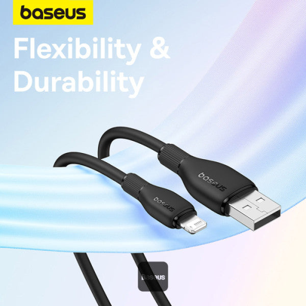 Baseus Pudding Series Fast Charging Cable USB-A to Lightning 12W 2.4A 1.2M White / BLACK