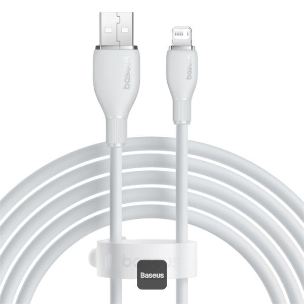 Baseus Pudding Series Fast Charging Cable USB-A to Lightning 12W 2.4A 1.2M White / BLACK