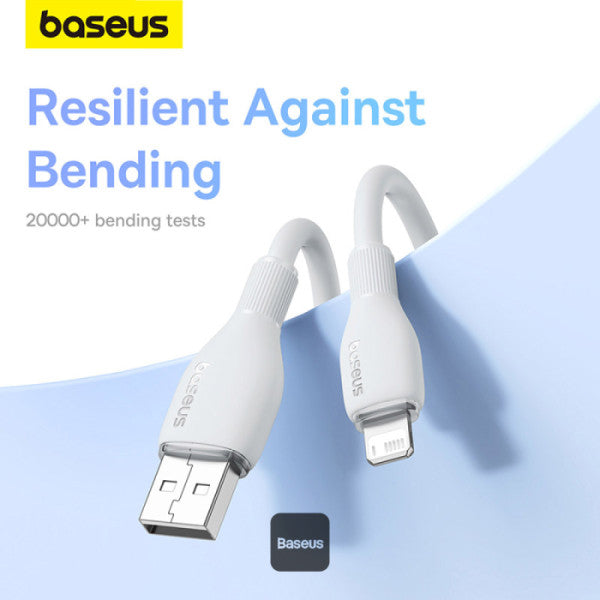 Baseus Pudding Series Fast Charging Cable USB-A to Lightning 12W 2.4A 1.2M White / BLACK