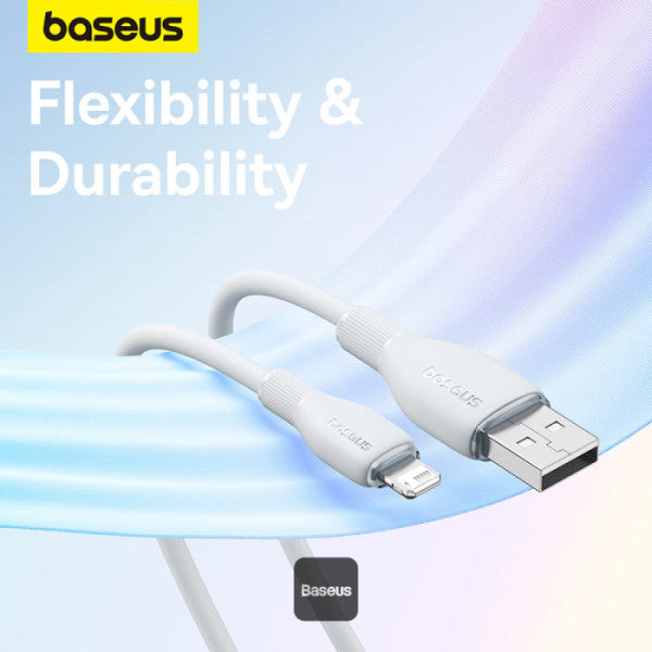 Baseus Pudding Series Fast Charging Cable USB-A to Lightning 12W 2.4A 1.2M White / BLACK