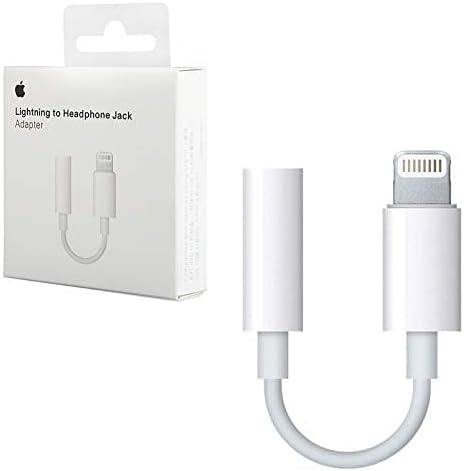 Apple Lightning to 3.5mm Headphone Jack Adapter 6.8 x 1.7 x 8.8, White