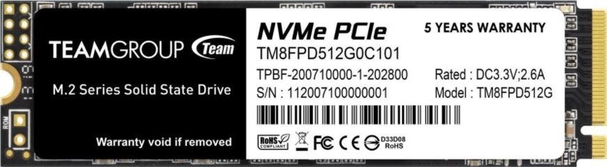Team Group MP33 PRO 512GB M.2 PCIe Internal SSD