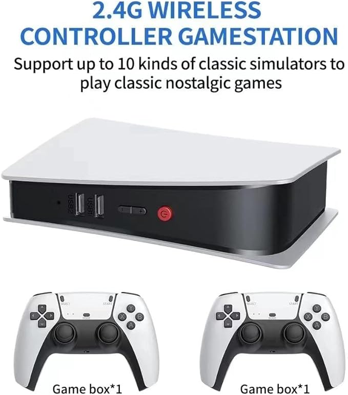 Game Console 2.4gb Wireless Controller Game Station, 4K HD Output Retro Classic Video Game Console Up to 15000 Games