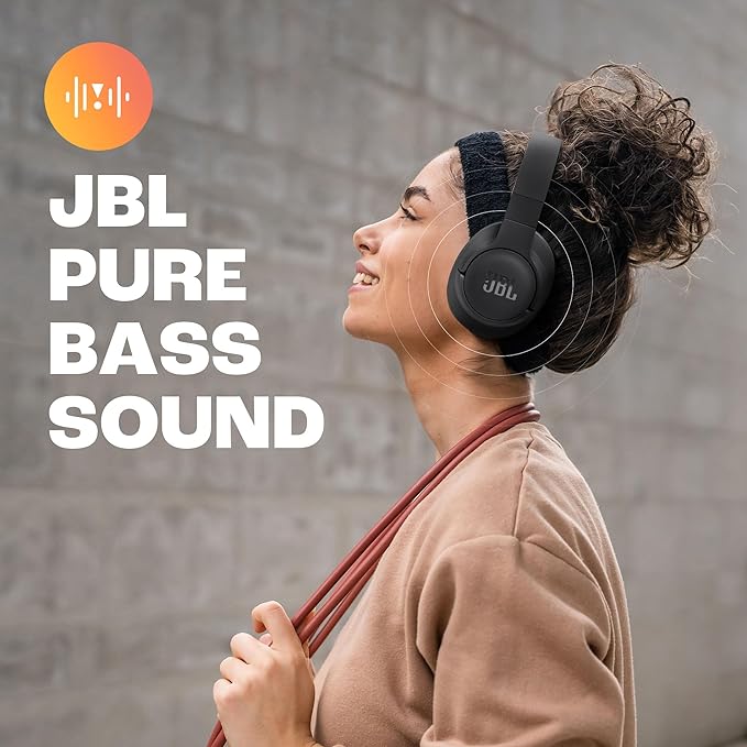 JBL Tune 720BT Wireless Over-Ear Headphones, Pure Bass Sound, Bluetooth 5.3, 76H Battery