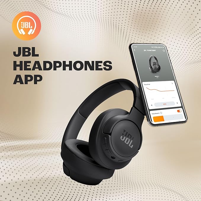 JBL Tune 720BT Wireless Over-Ear Headphones, Pure Bass Sound, Bluetooth 5.3, 76H Battery