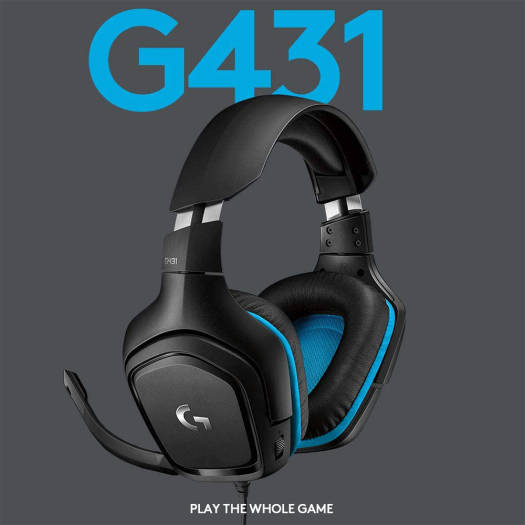 Logitech G431 Gaming Headset, 7.1 Surround Sound Wired Gaming Headset