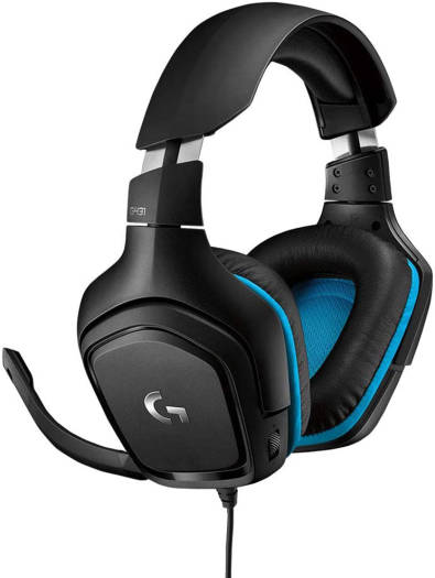 Logitech G431 Gaming Headset, 7.1 Surround Sound Wired Gaming Headset