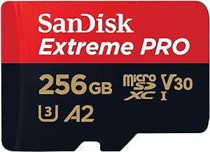 SanDisk 256GB Extreme Pro , Action Cams & Drones 200MB/s Read, 140MB/s