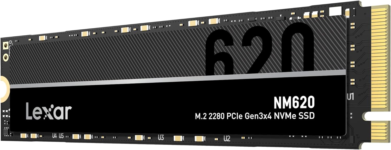 Lexar NM620 SSD, PCIe 3x4 NVMe, M.2 2280 - 256GB - 512GB - 1TB / black