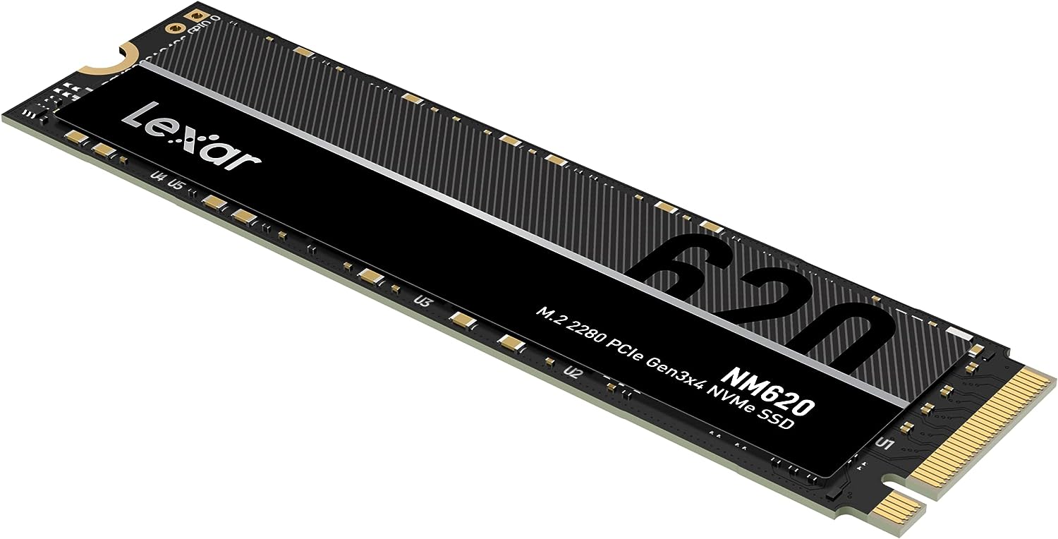 Lexar NM620 SSD, PCIe 3x4 NVMe, M.2 2280 - 256GB - 512GB - 1TB / black