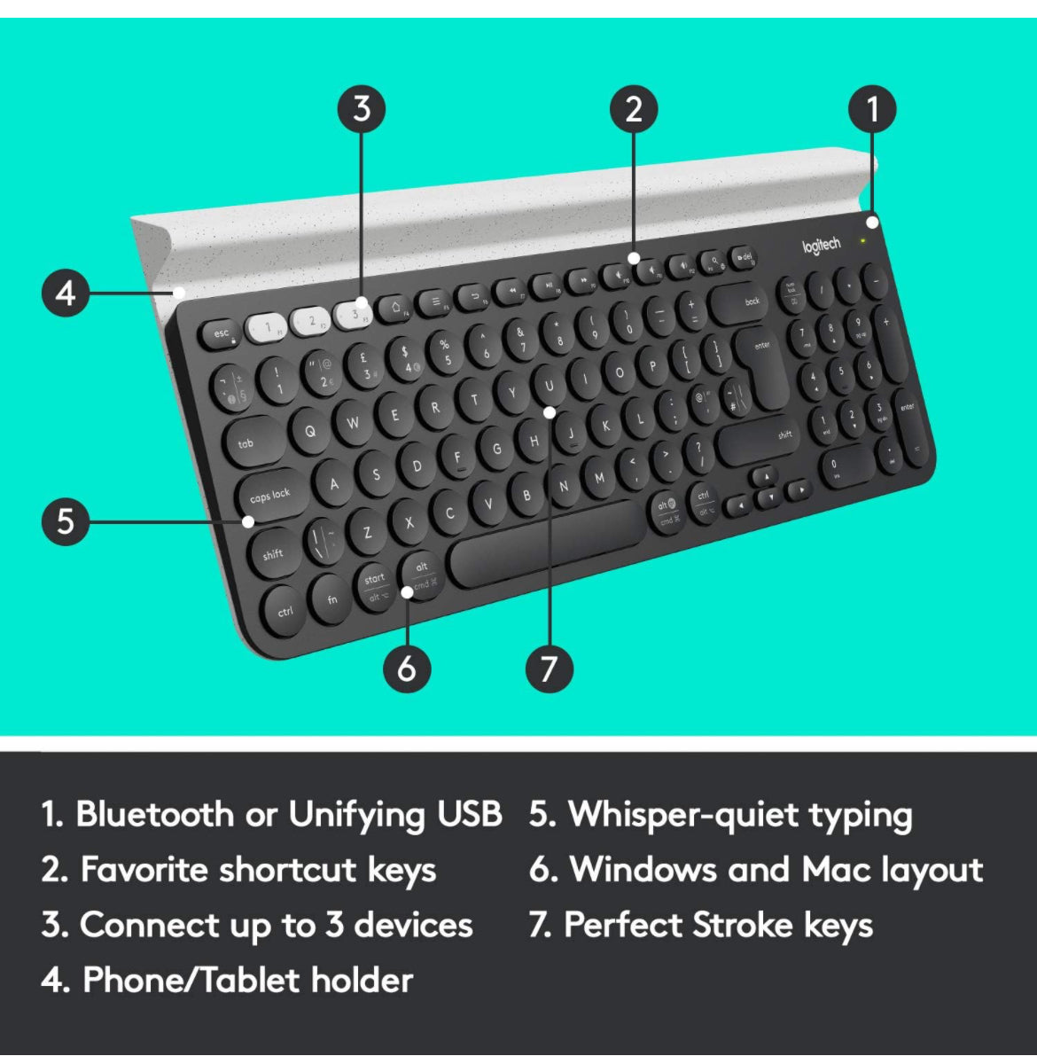 Open Box - Logitech K780 Multi-Device Wireless Keyboard
