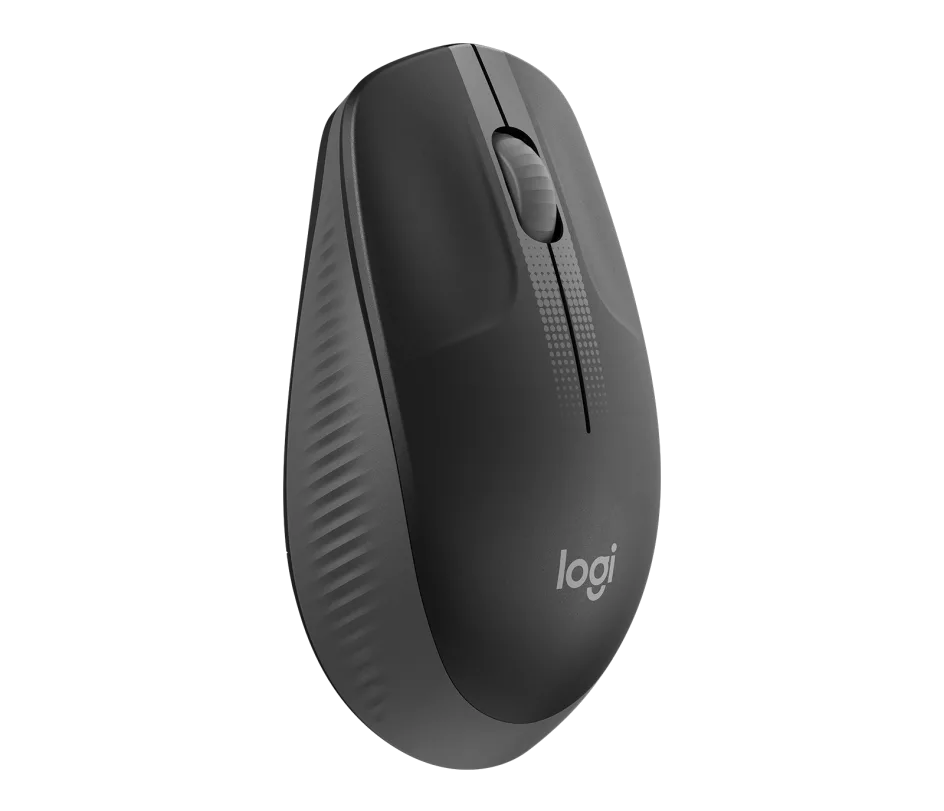 Logitech M190 Full-Size Wireless Mouse, 2.4GHZ - Charcoal