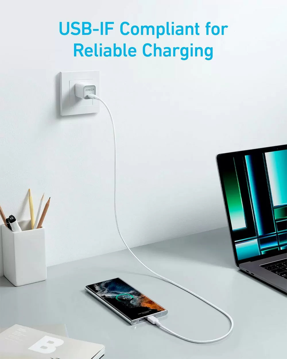 Anker 3ft USB-C to USB-C Charging Cable, 60W Fast Charge