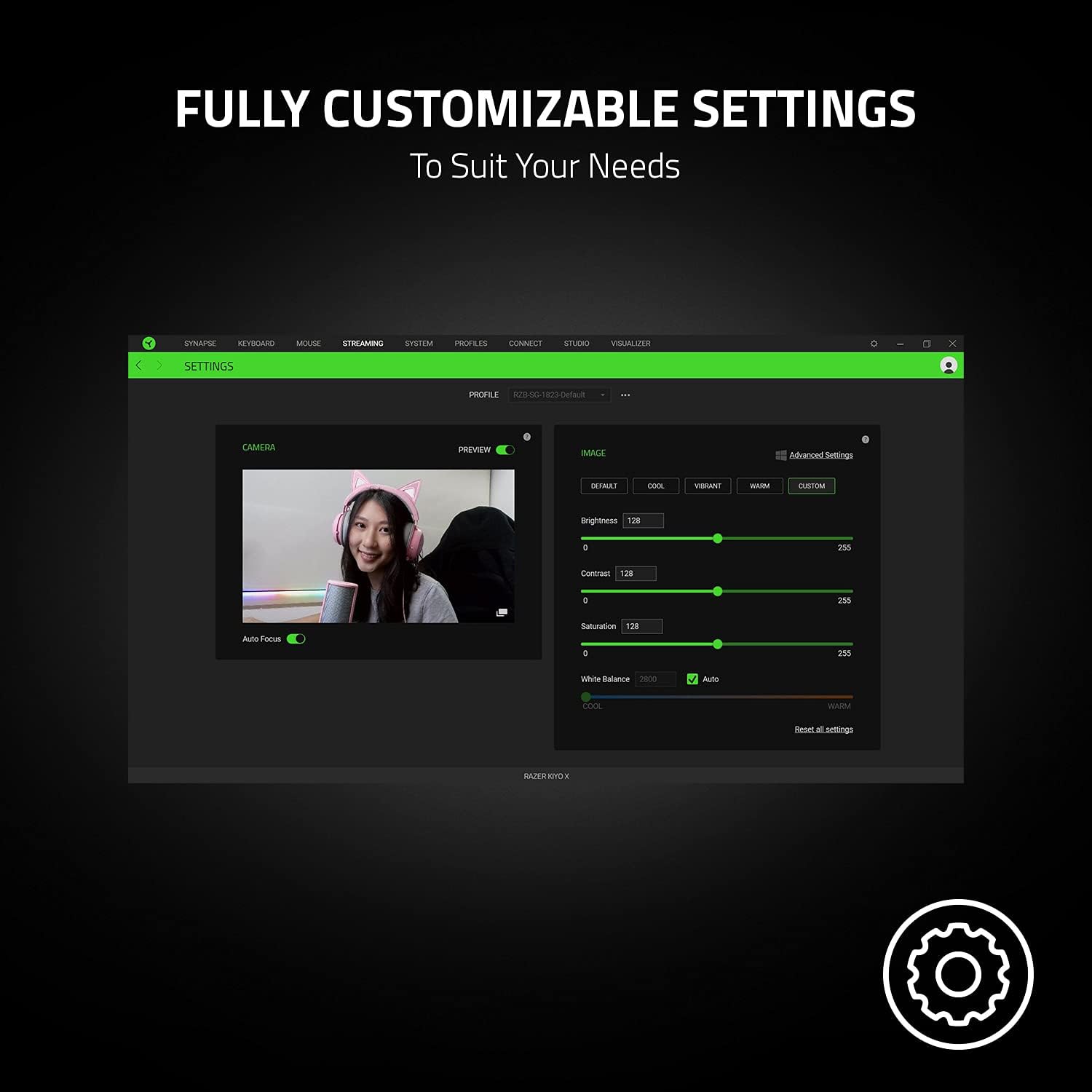 Razer Kiyo X Full HD Streaming Webcam: 1080p 30FPS or 720p 60FPS