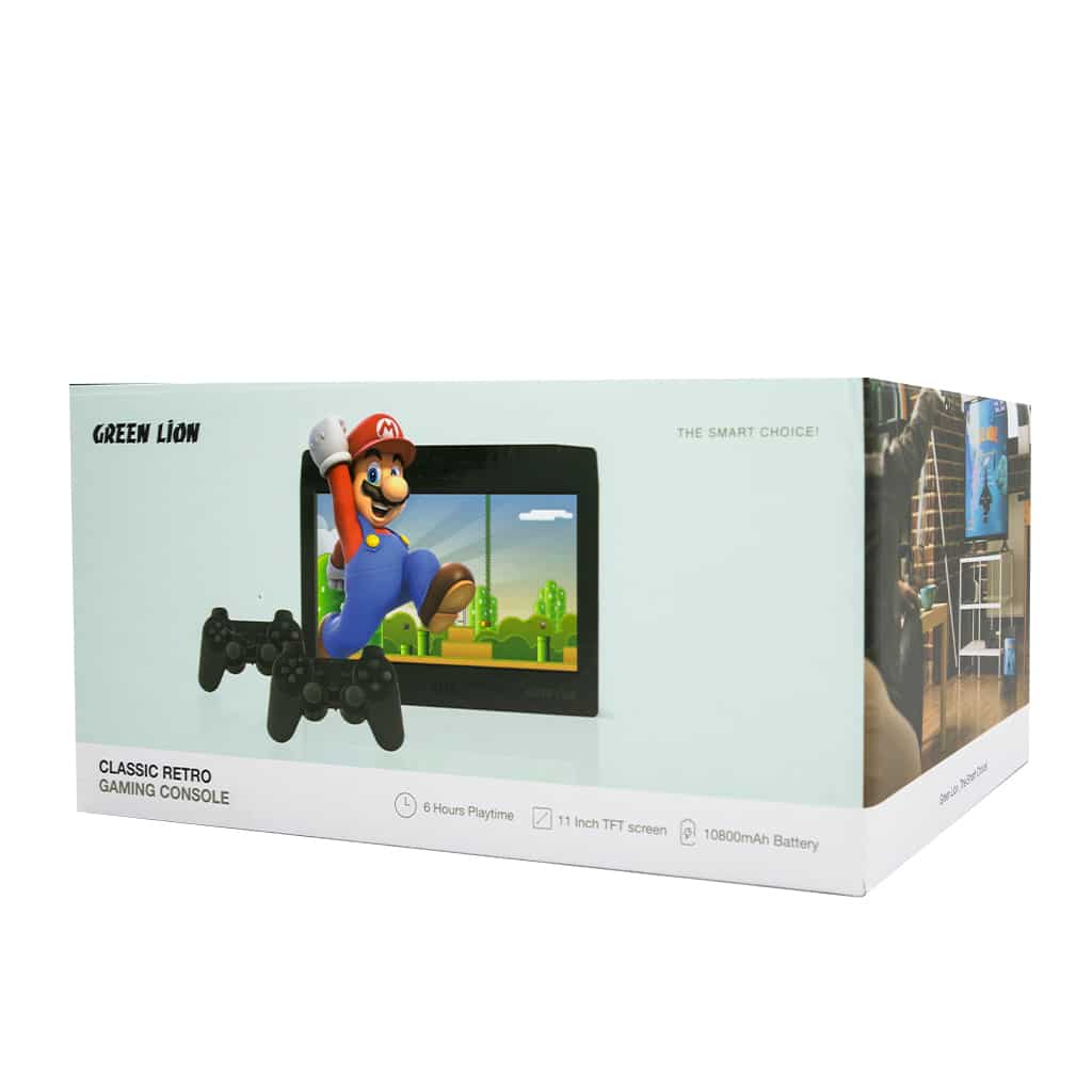 GREEN LION Classic Retro Gaming Console with 11-inch Monitor,64GB , 26800+ Games