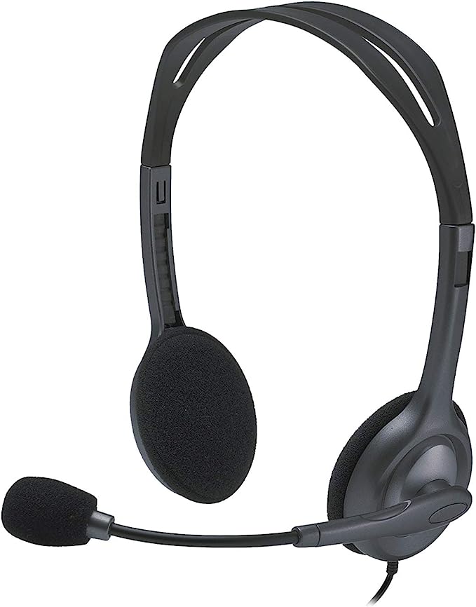 Logitech H111 Wired Headset,Stereo Headphones Noise Cancelling Microphone