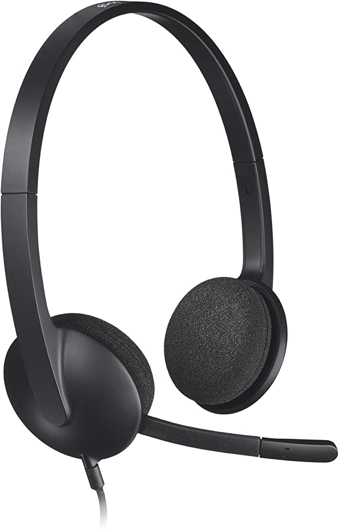 Logitech H340 USB Stereo Computer Headset Noise Cancellation For PC,Mac