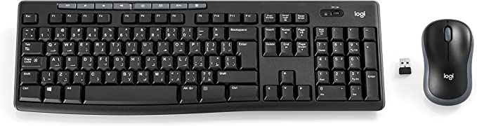 Logitech MK270 Wireless Keyboard & Mouse Combo,2.4 GHz Wireless, Black