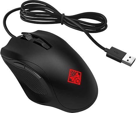 HP Omen 400 Wired USB Gaming Mouse, Optimized Mechanical Switches, Black