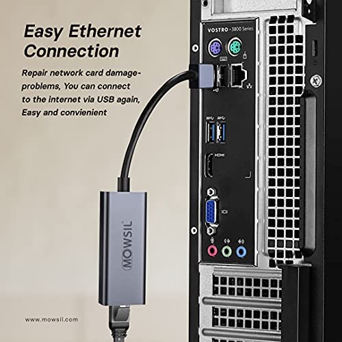 MOWSIL Gigabit Ethernet Network Adapter USB 3.0 to RJ45 GIGA CONVERTER