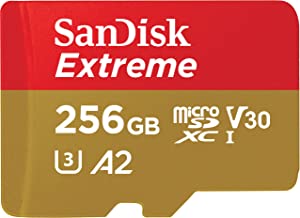SanDisk 256GB Extreme microSD Drones 190MB/s Read, 130MB/s Write SDSQXAV