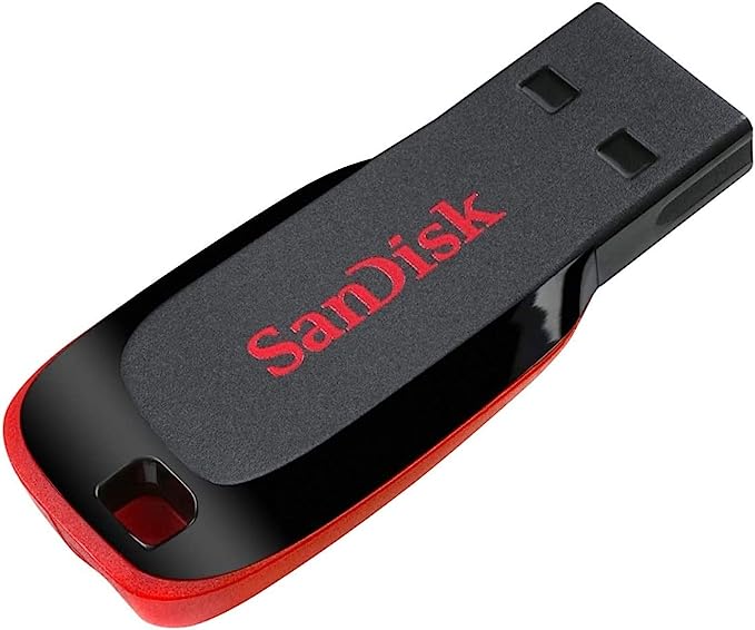 SANDISK Flash Drive 64GB CRUZER BLADE - SDCZ50-064G-B35 - Red & Black