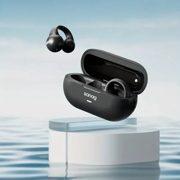 Sanag Z36S Ear Clip Wireless Bluetooth Smart Air Conduction Headphones / Black