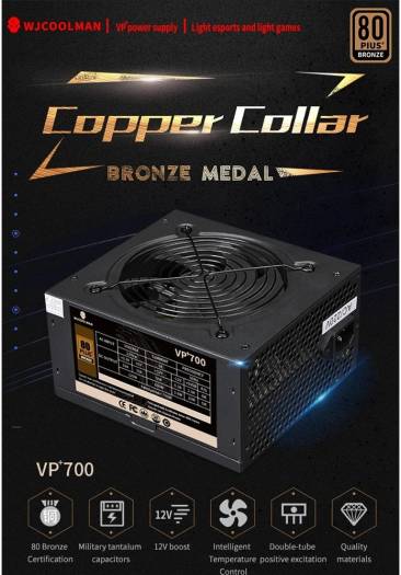 Wjcoolman VP700 , 700W+80 Bronze Power Supply