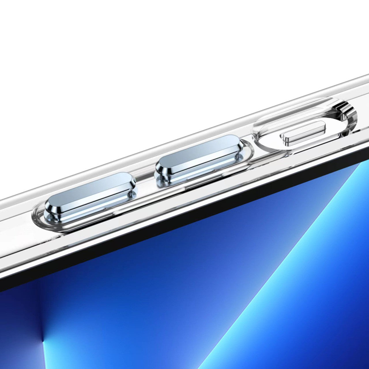 Green Lion  Metallic Frame TPU Transparent Case for iPhone 13 pro