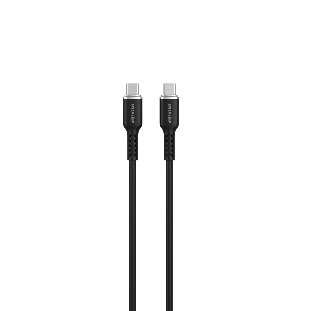 Green Lion USB-C To USB-C Silicone Cable  ( black - blue - yellow )