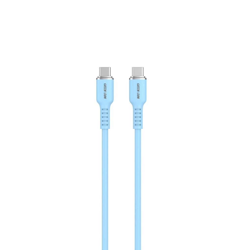 Green Lion USB-C To USB-C Silicone Cable  ( black - blue - yellow )