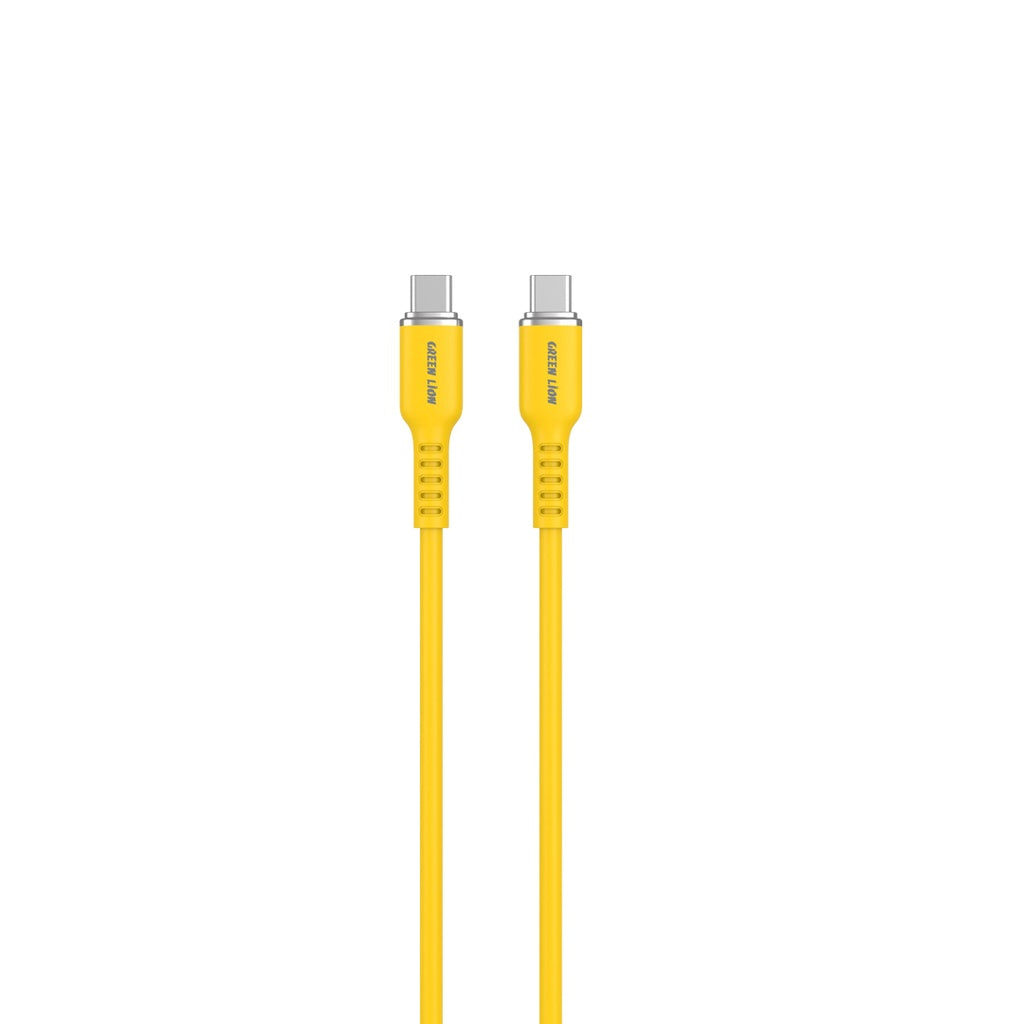 Green Lion USB-C To USB-C Silicone Cable  ( black - blue - yellow )