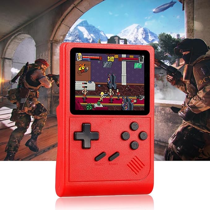 Game GB 300 Handheld Game Console  Game Player 6000+ Games  Black-RED