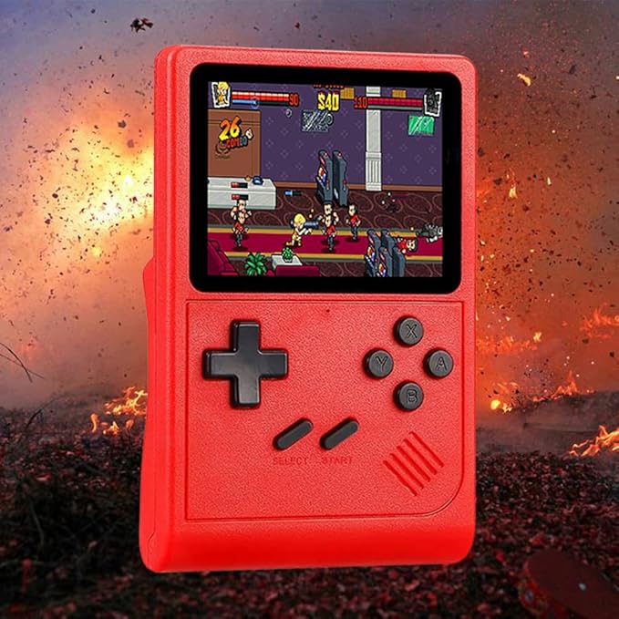 Game GB 300 Handheld Game Console  Game Player 6000+ Games  Black-RED