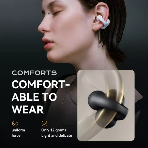 Sanag Z50S Ear Clip Wireless Bluetooth Smart Air Conduction Headphones / Black